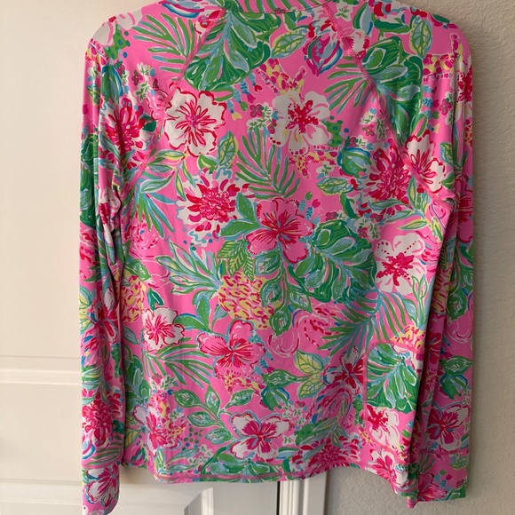 Lilly Pulitzer Luxletic Marion half zip upf 50+ size medium - Picture 4 of 5